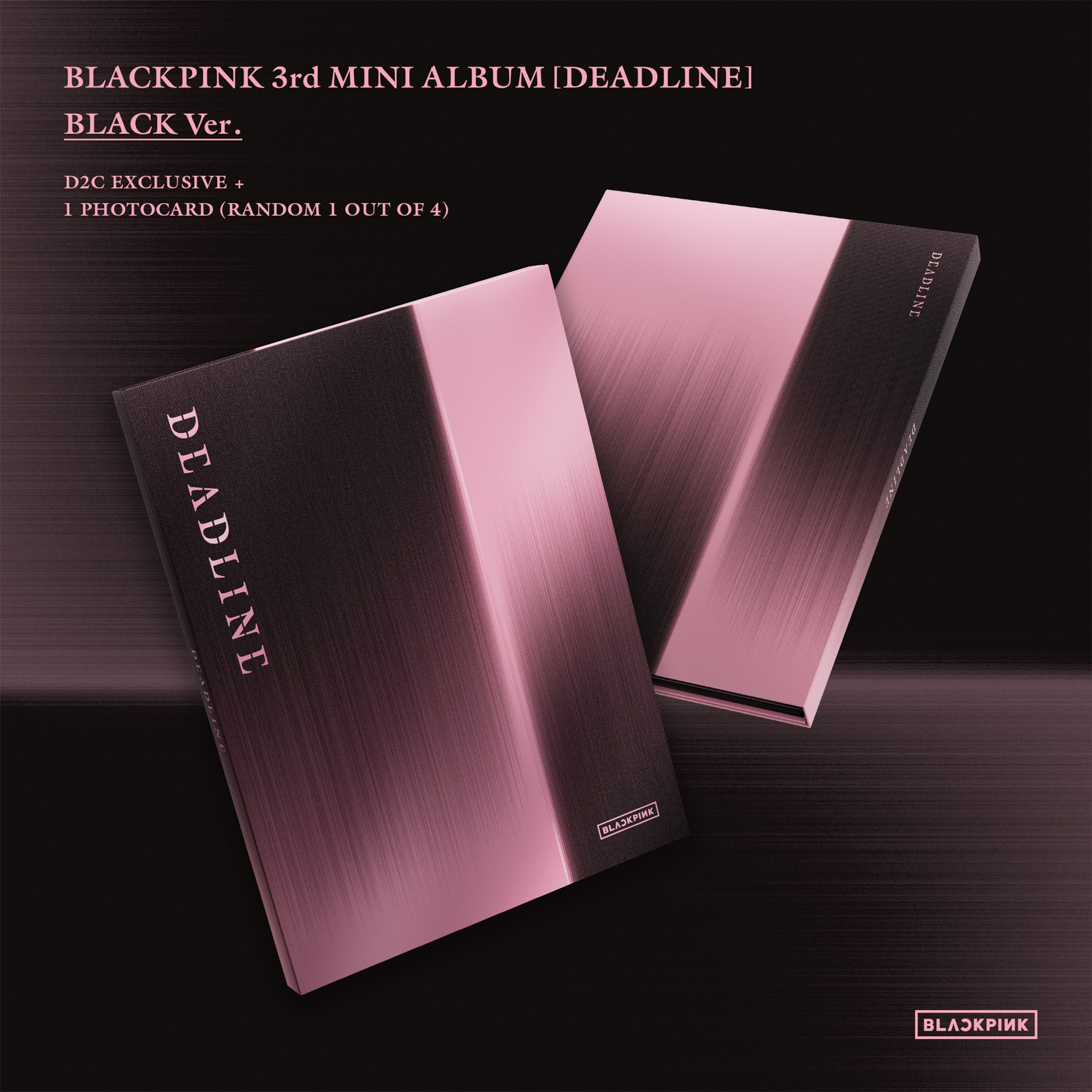 Front and back view of 'BLACKPINK' 3rd mini album [DEADLINE] - Black Version